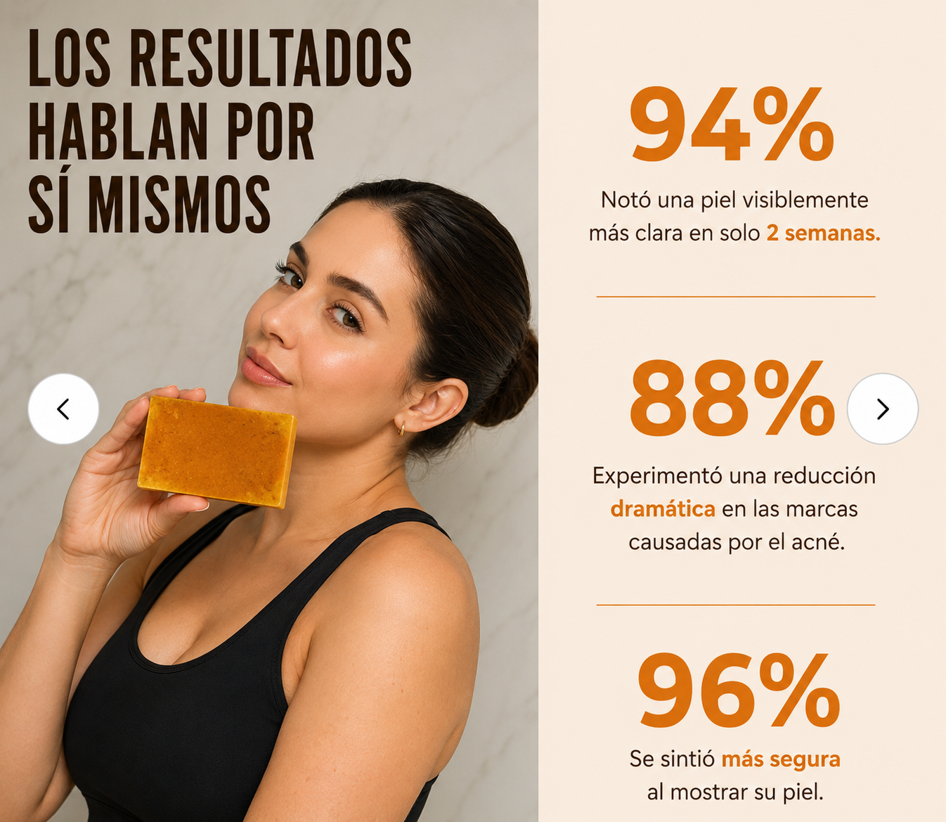 Pastilla de Jabón de Cúrcuma KINESIA · Piel Limpia sin Acné